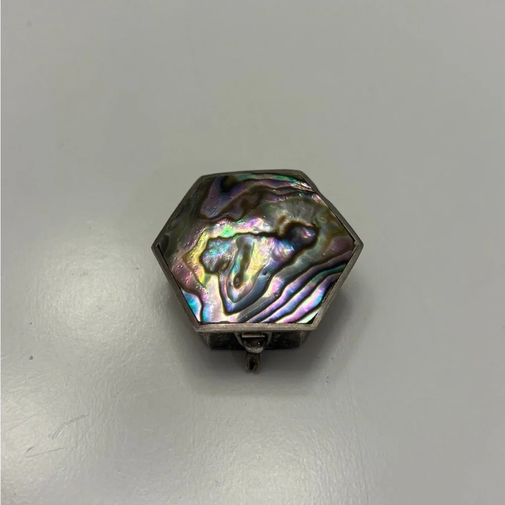 Hexagon alpaca silver plated trinket
